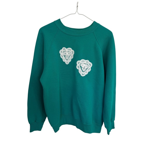 Vintage Grandmacore Doily Crewneck Large - Picture 1 of 4